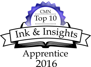 Ink and Insight top ten badge